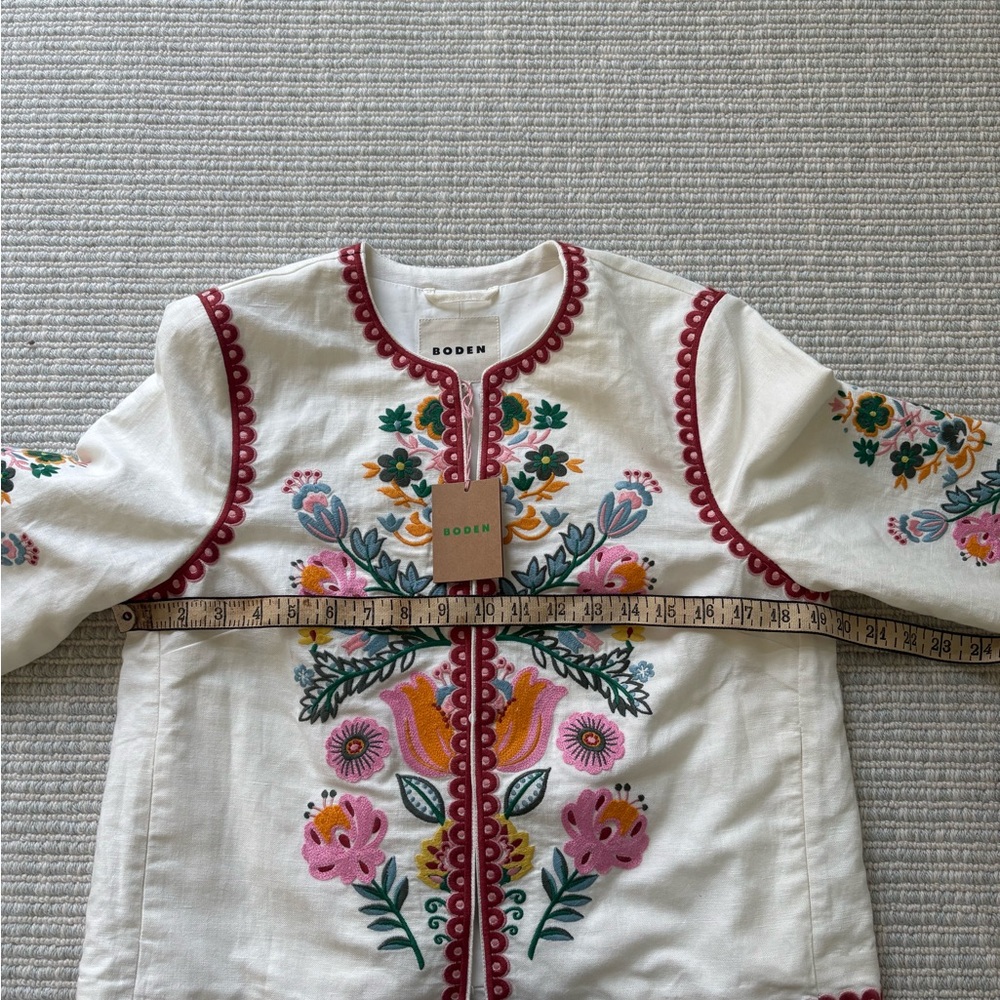 Boden jacket NWT 6 embroidered item jacket Islington Multi Floral Embroidery - Picture 5 of 15